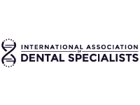 Logo for Internation association of dental specialists.